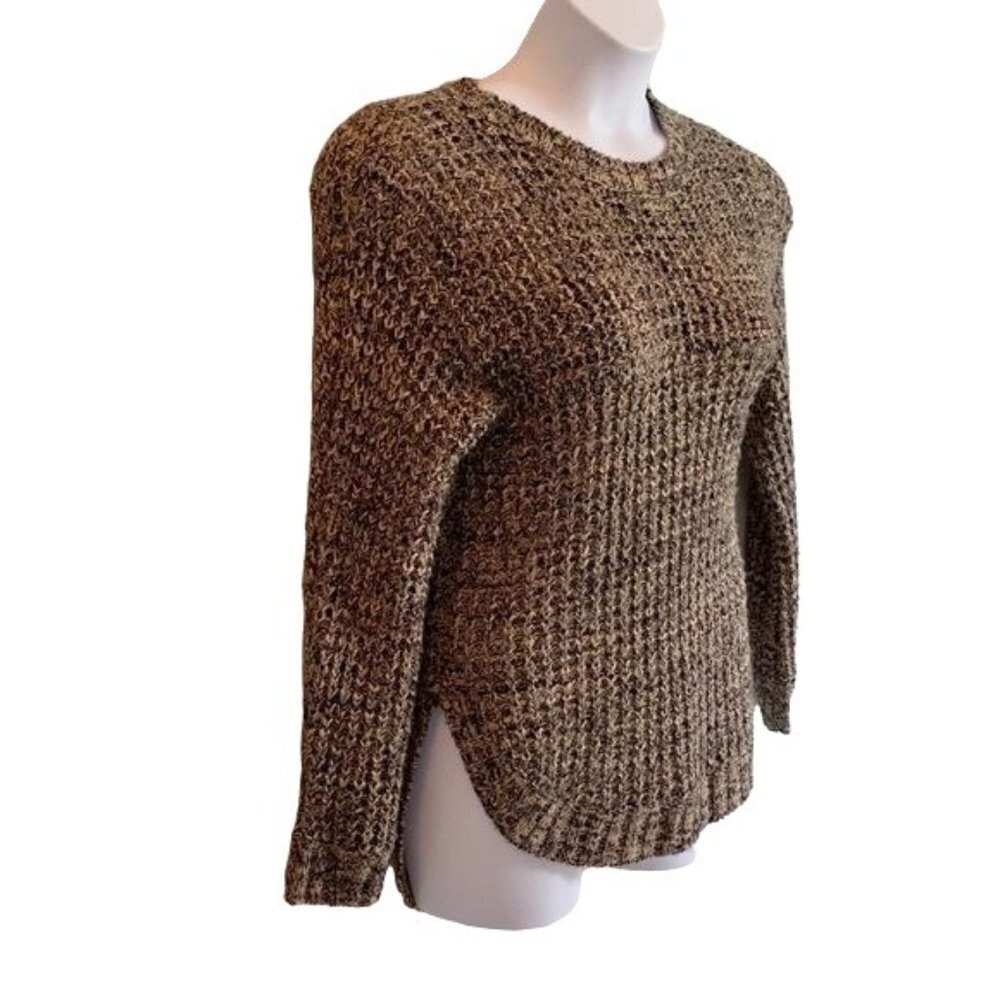 Rehab Long Sleeve Acrylic Sweater Rounded Hem Small